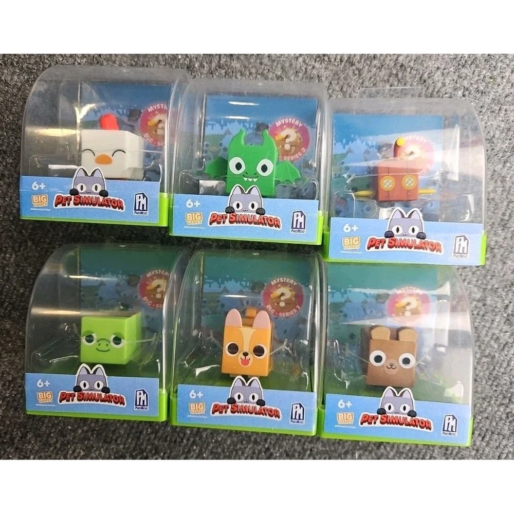 Lot Of 6 Roblox‎ Pet Simulator Game Mini Figures With DLC Series 2 Codes LOOK!